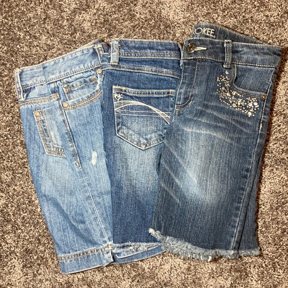 3 pairs girls denim shorts
